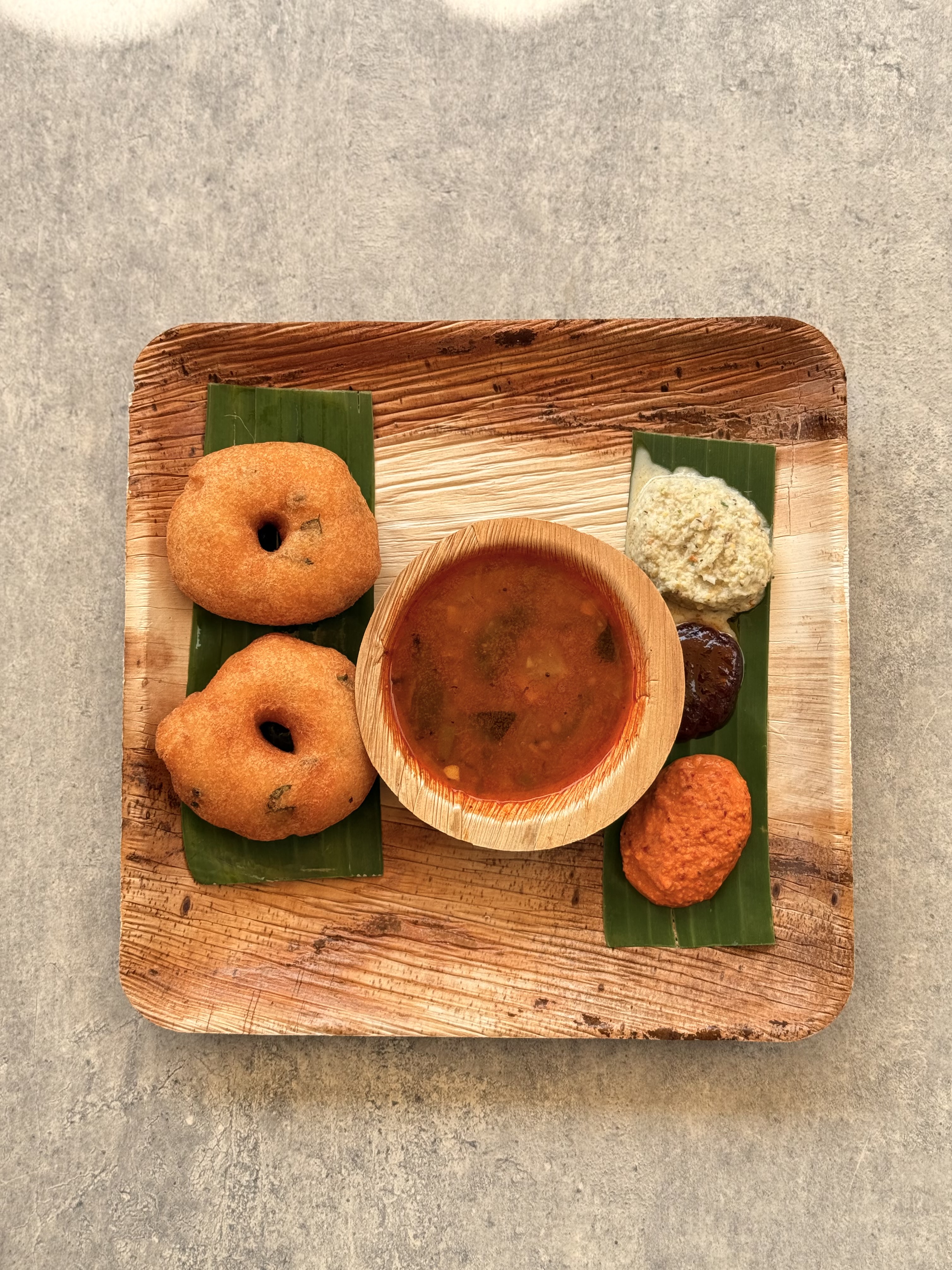 Crispy Vada served with sambar at BIDo Dharamshala